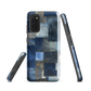 Indigo patchwork phone case | Textured blue design NZ