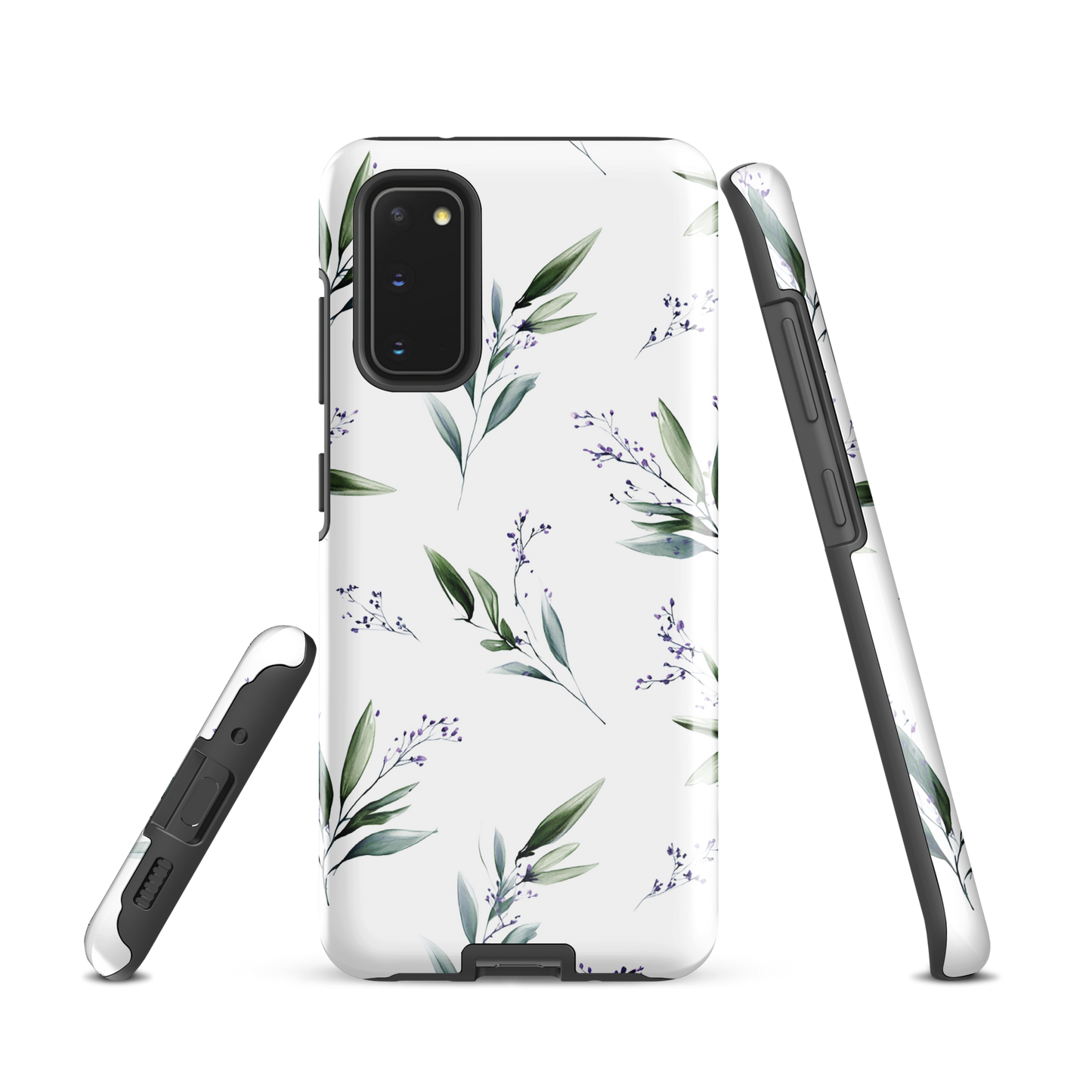 'Botanical Sprigs' Samsung Galaxy S20 tough phone case - protective glossy case NZ Australia