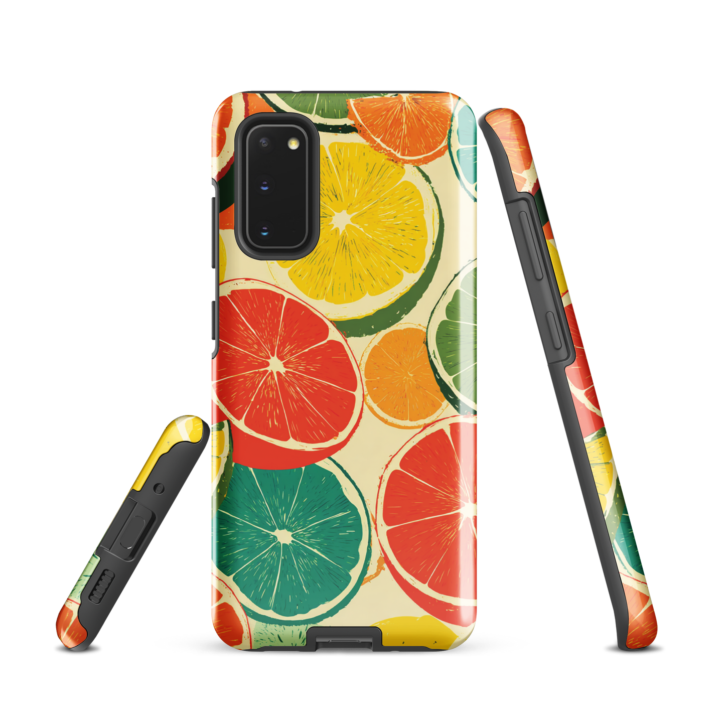 'Citrus Pop' Samsung Galaxy S20 tough phone case - protective glossy case NZ Australia