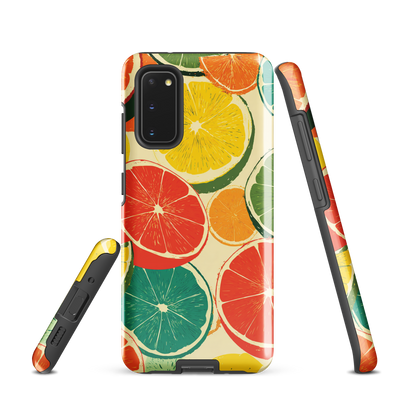 'Citrus Pop' Samsung Galaxy S20 tough phone case - protective glossy case NZ Australia