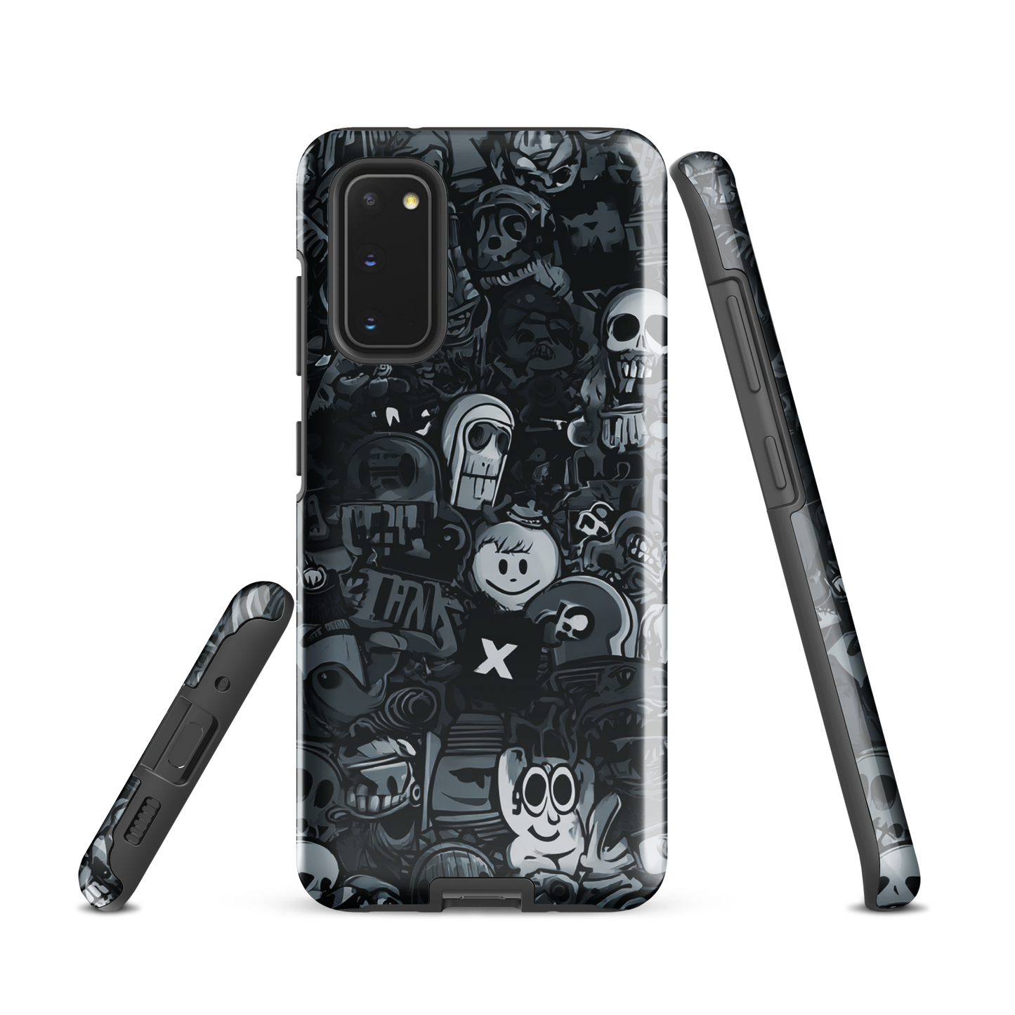 Midnight stickers phone case | Dark graphic collage NZ