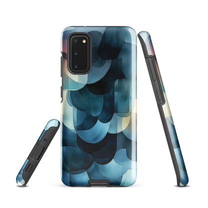 'Blue Forms' Samsung Galaxy S20 tough phone case - protective glossy case NZ Australia