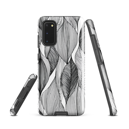 'Botanical Lines' Samsung Galaxy S20 tough phone case - protective glossy case NZ Australia
