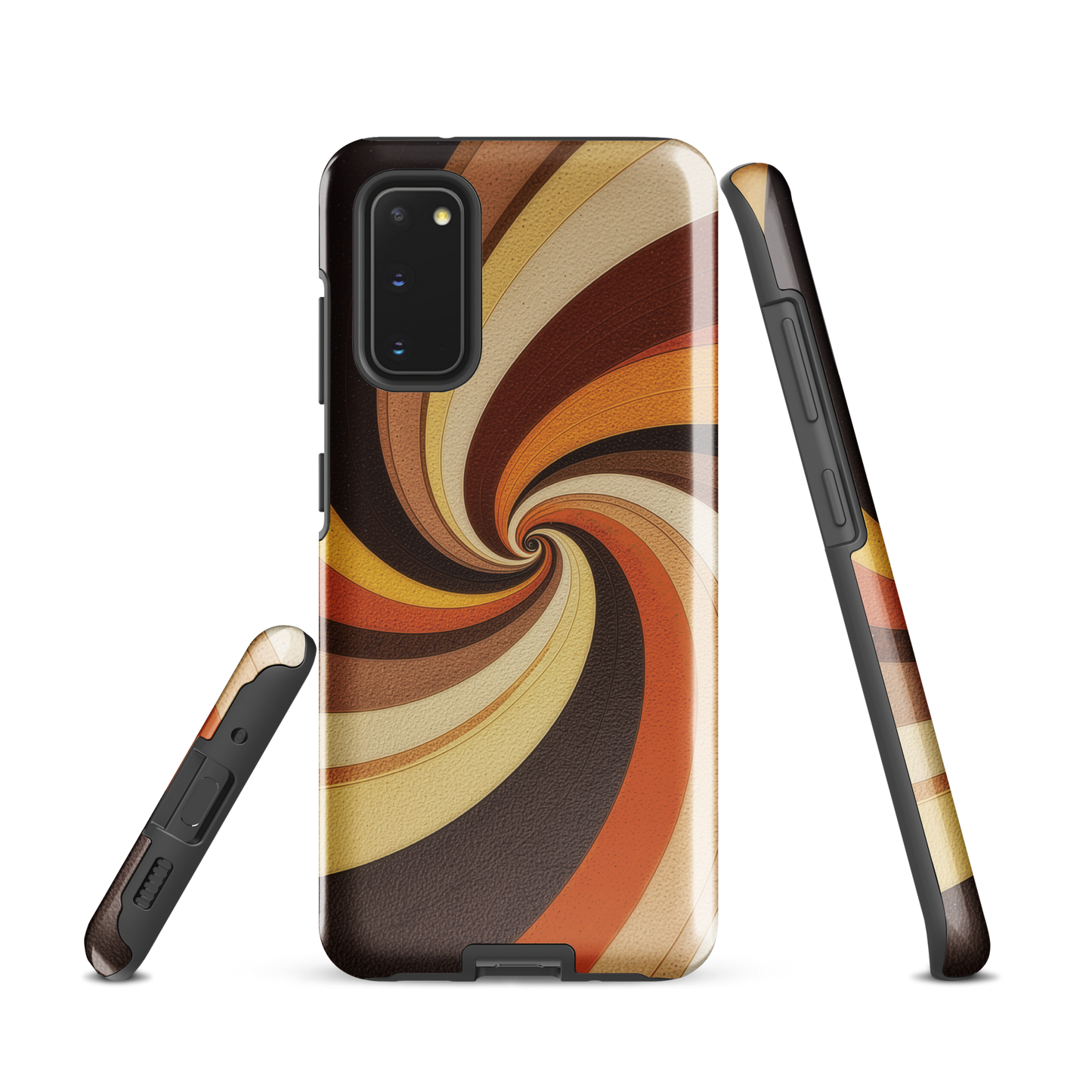 'Golden Swirl' Samsung Galaxy S20 tough phone case - protective glossy case NZ Australia