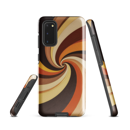 'Golden Swirl' Samsung Galaxy S20 tough phone case - protective glossy case NZ Australia