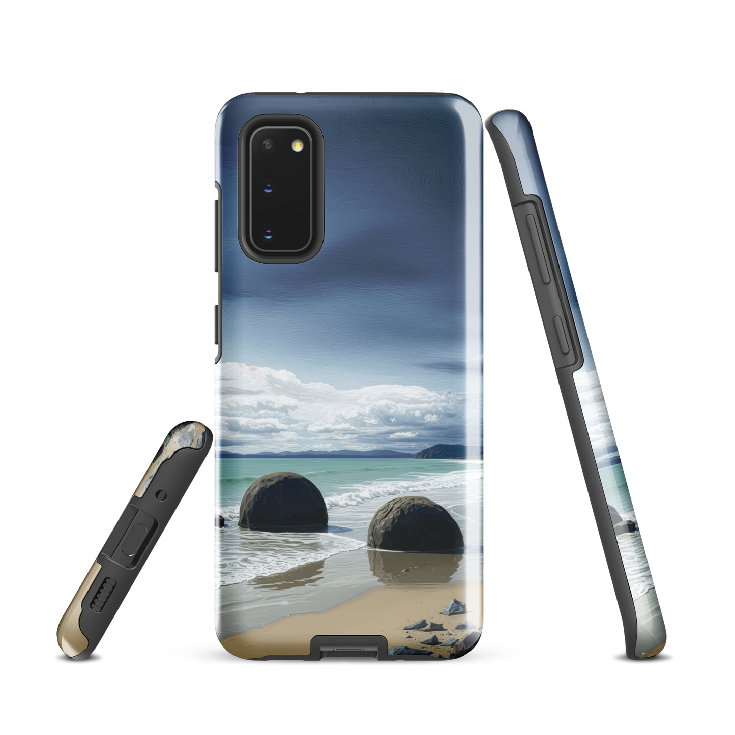 'Moeraki Boulders' Samsung Galaxy S20 tough phone case - protective glossy case NZ Australia