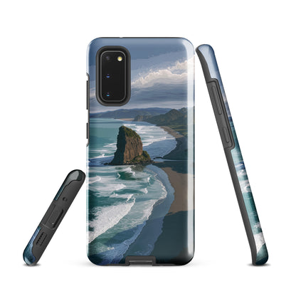 'Piha Beach' Samsung Galaxy S20 tough phone case - protective glossy case NZ Australia