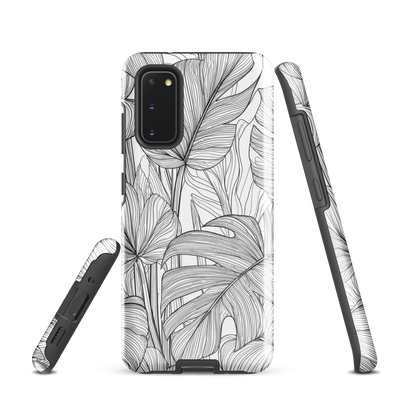 'Tropical Lines' Samsung Galaxy S20 tough phone case - protective glossy case NZ Australia