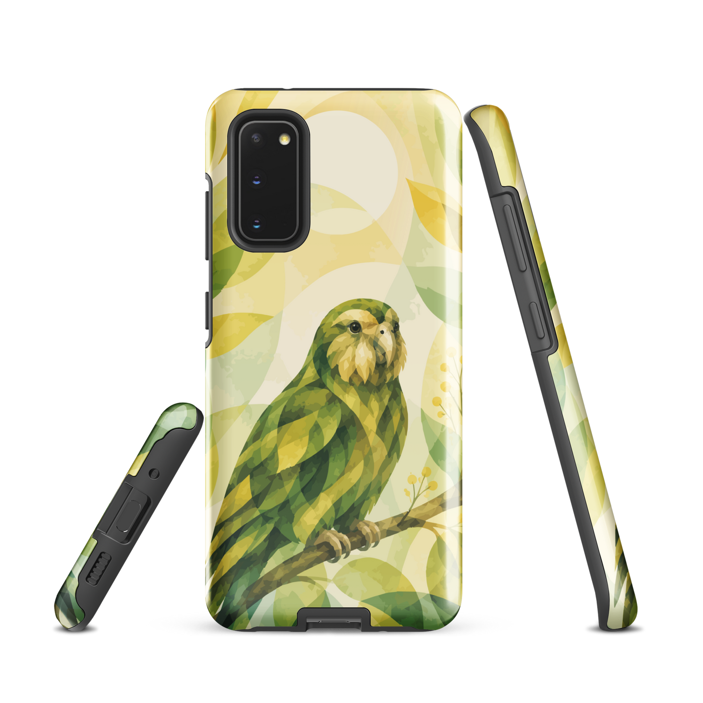'Kākāpō' Samsung Galaxy S20 tough case - protective glossy case NZ Australia