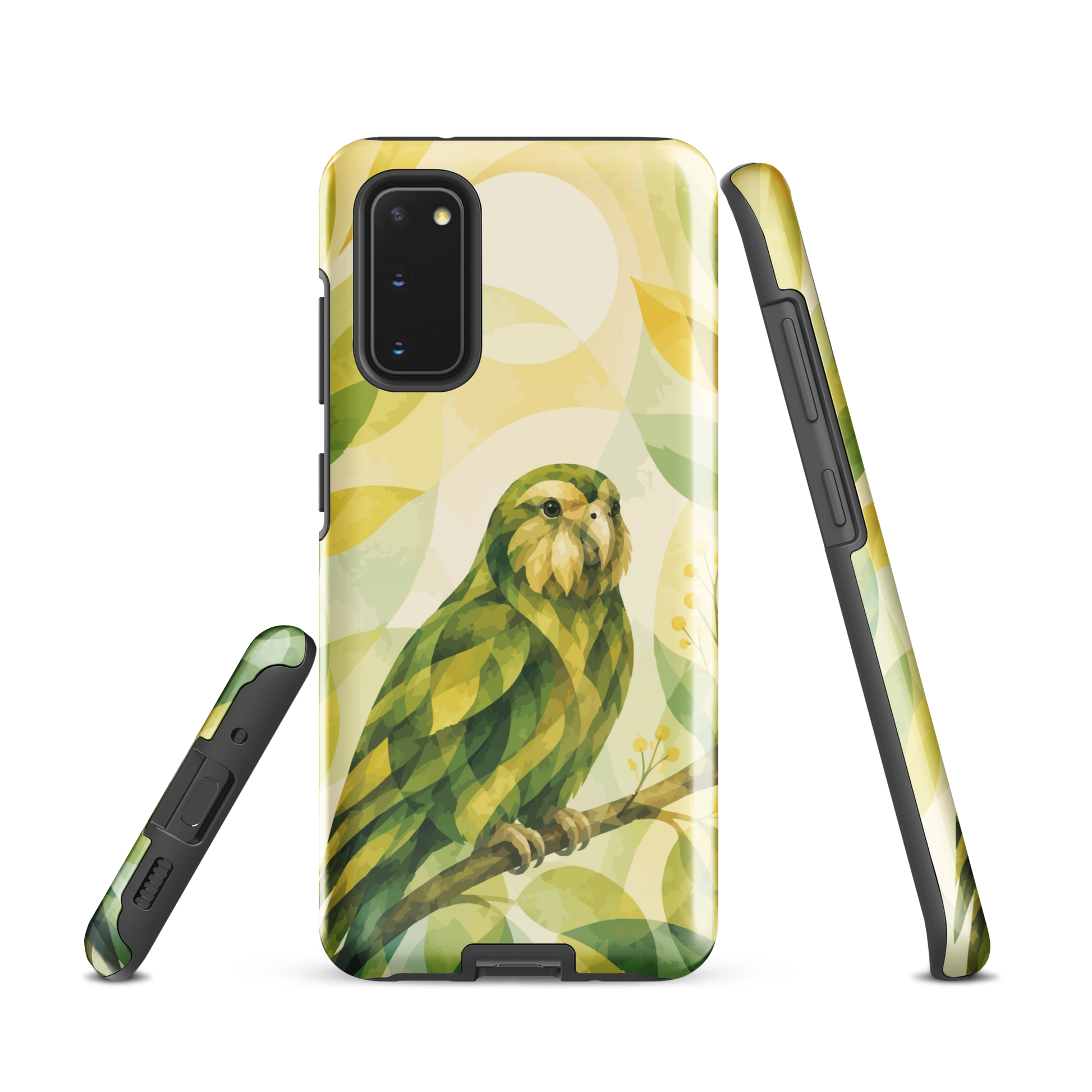 'Kākāpō' Samsung Galaxy S20 tough case - protective glossy case NZ Australia