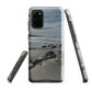 Phone case with artwork of Riversdale Beach, Masterton – rocks, waves and sky by NZ artist Ben Hart.