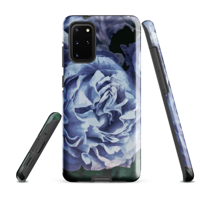 'Blue Rose' Samsung Galaxy S20 Plus tough phone case - protective glossy case NZ Australia