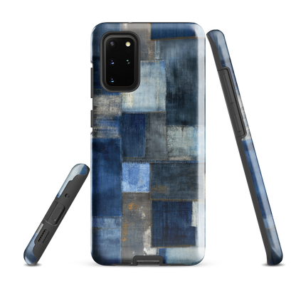 'Indigo Patchwork' Samsung Galaxy S20 Plus tough phone case - protective glossy case NZ Australia