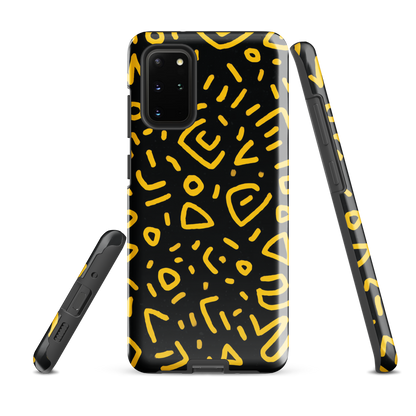 'Retro Scribbles' Samsung Galaxy S20 Plus tough phone case - protective glossy case NZ Australia