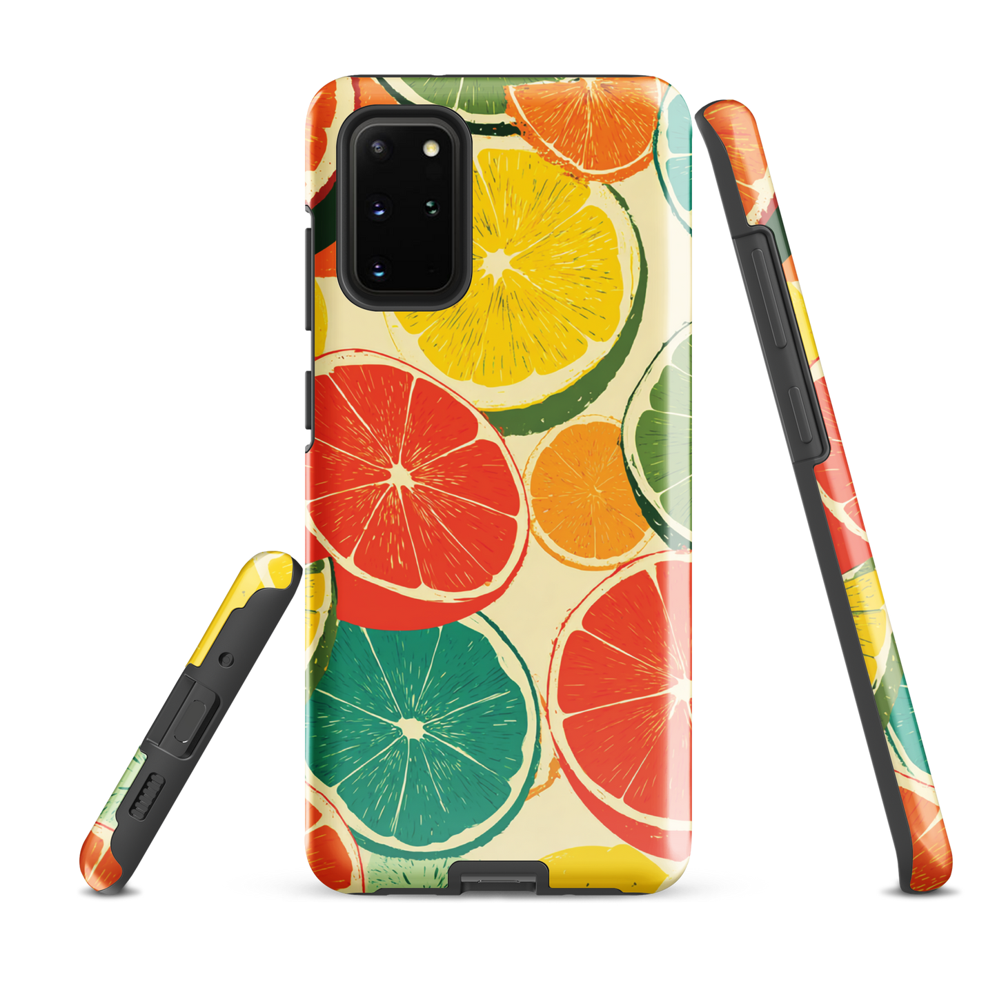'Citrus Pop' Samsung Galaxy S20 Plus tough phone case - protective glossy case NZ Australia