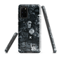 Midnight stickers phone case | Dark graphic collage NZ