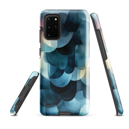 'Blue Forms' Samsung Galaxy S20 Plus tough phone case - protective glossy case NZ Australia