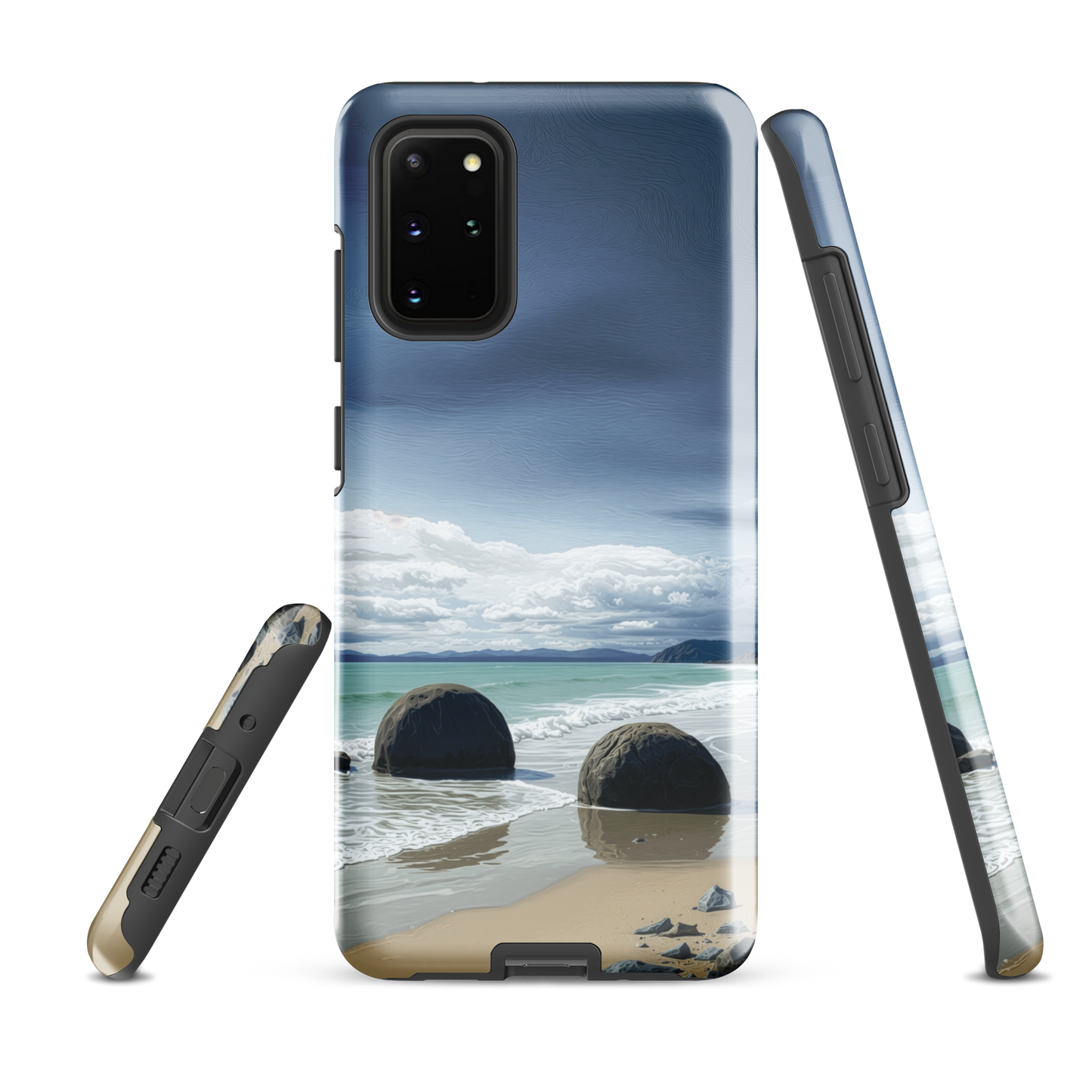 'Moeraki Boulders' Samsung Galaxy S20 Plus tough phone case - protective glossy case NZ Australia