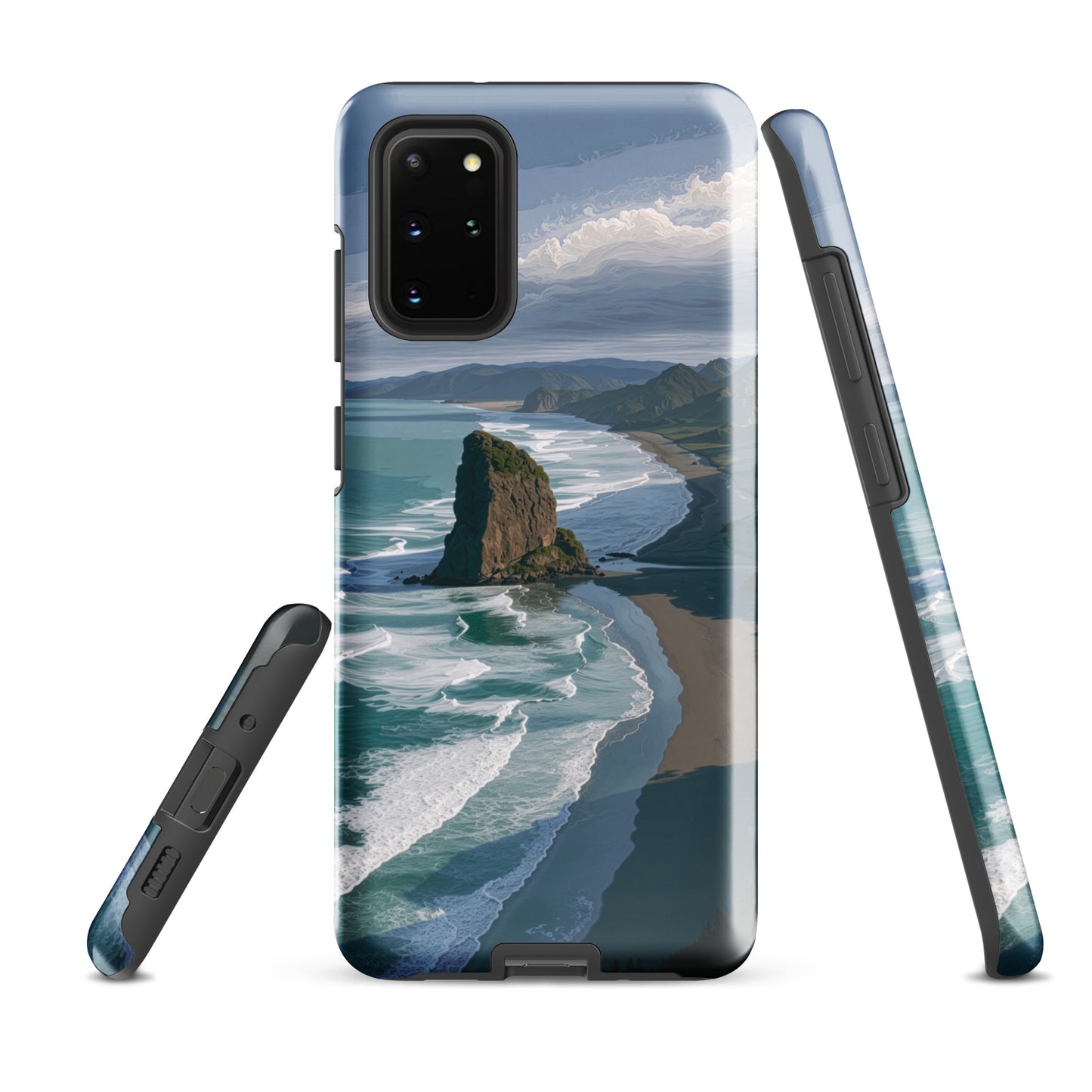 'Piha Beach' Samsung Galaxy S20 Plus tough phone case - protective glossy case NZ Australia
