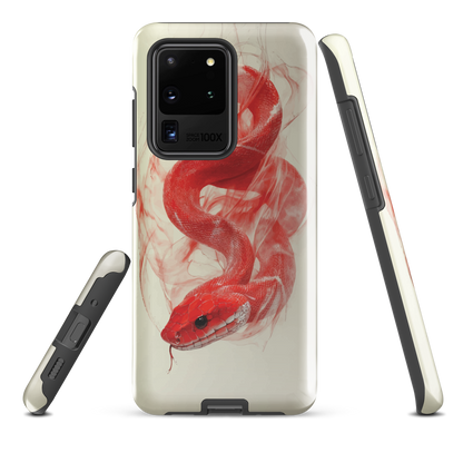 'Red Snake' Samsung Galaxy S20 Ultra tough phone case - protective glossy case NZ Australia