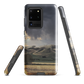 Designer phone case with NZ landscape painting of Te Hauke and cloudy skies by Ben Hart.