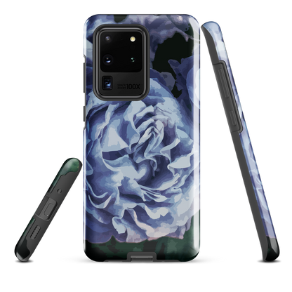 'Blue Rose' Samsung Galaxy S20 Ultra tough phone case - protective glossy case NZ Australia