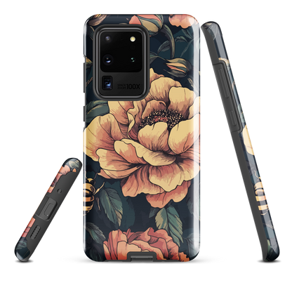 'Vintage Pink Roses' Samsung Galaxy S20 Ultra tough phone case - protective glossy case NZ Australia
