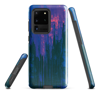 'Digital Glitch' Samsung Galaxy S20 Ultra tough phone case - protective glossy case NZ Australia
