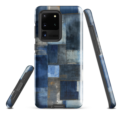 'Indigo Patchwork' Samsung Galaxy S20 Ultra tough phone case - protective glossy case NZ Australia