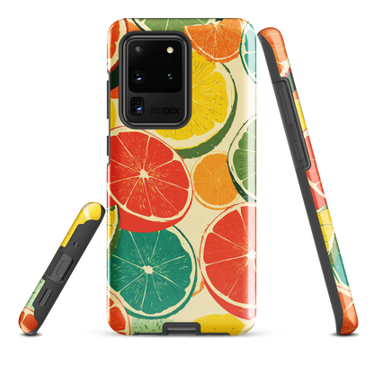 'Citrus Pop' Samsung Galaxy S20 Ultra tough phone case - protective glossy case NZ Australia