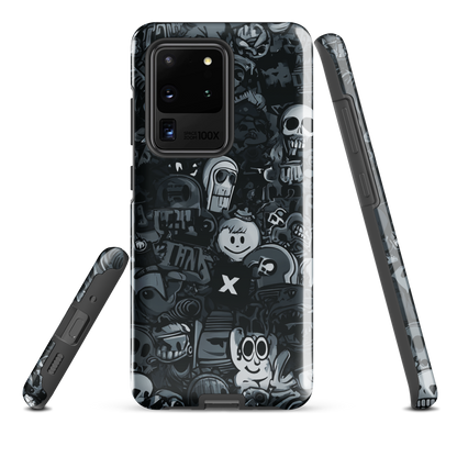 'Midnight Stickers' Samsung Galaxy S20 Ultra tough phone case - protective glossy case NZ Australia