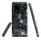 Midnight stickers phone case | Dark graphic collage NZ