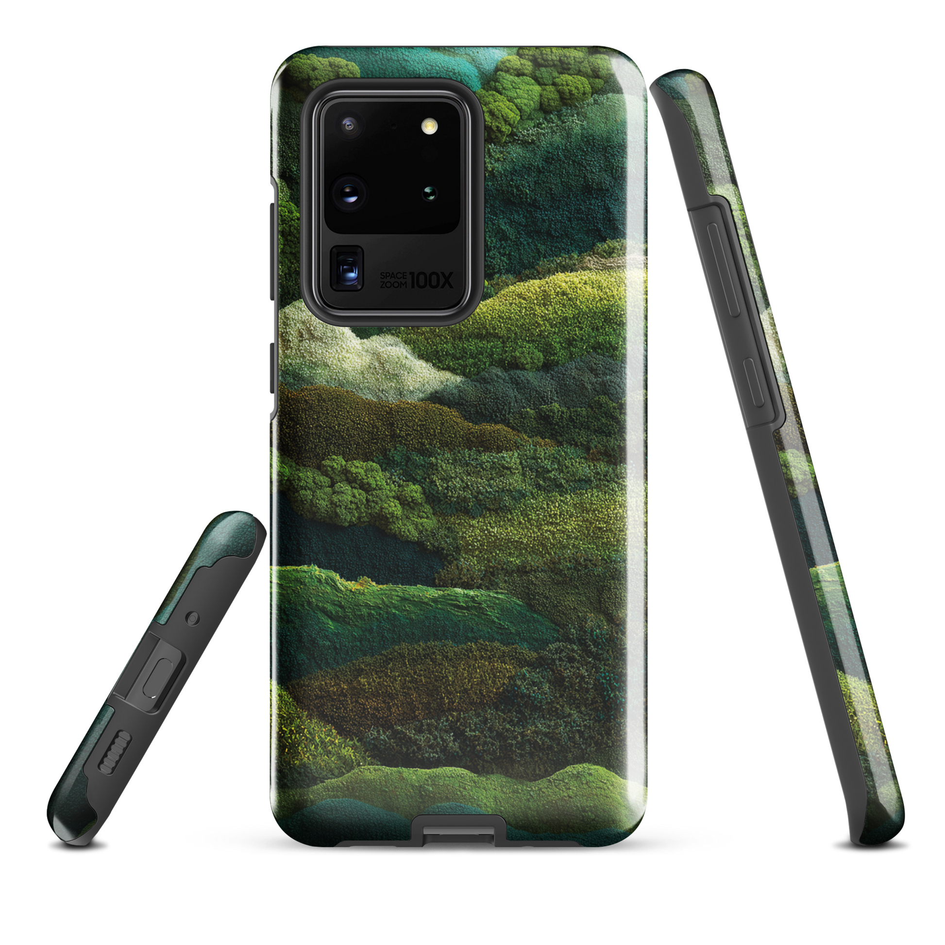 Verdant layers phone case | Abstract green design NZ