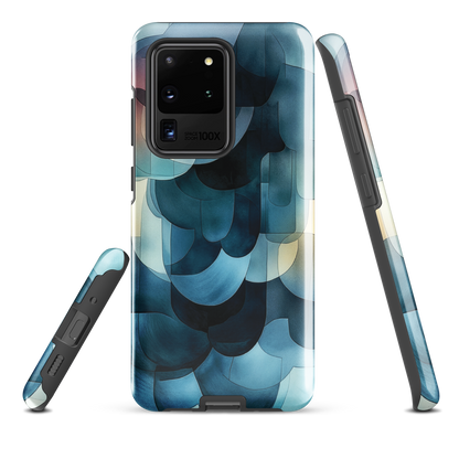 'Blue Forms' Samsung Galaxy S20 Ultra tough phone case - protective glossy case NZ Australia