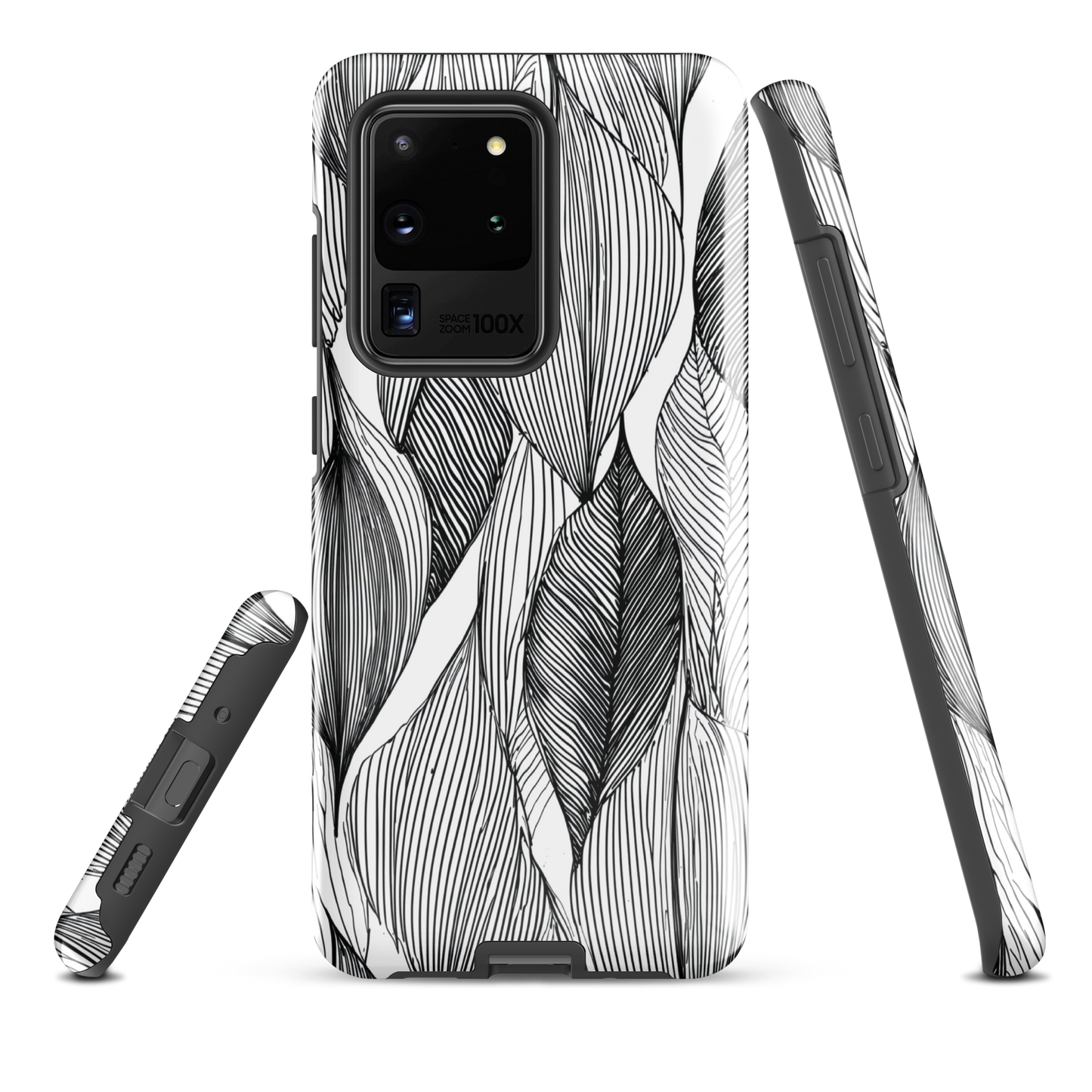 'Botanical Lines' Samsung Galaxy S20 Ultra tough phone case - protective glossy case NZ Australia