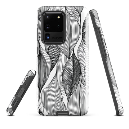 'Botanical Lines' Samsung Galaxy S20 Ultra tough phone case - protective glossy case NZ Australia