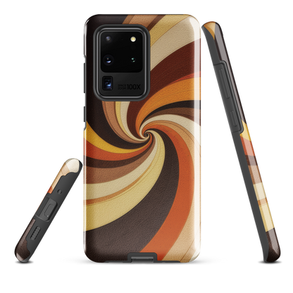 'Golden Swirl' Samsung Galaxy S20 Ultra tough phone case - protective glossy case NZ Australia