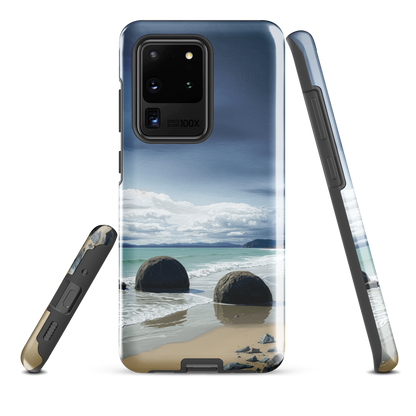 'Moeraki Boulders' Samsung Galaxy S20 Ultra tough phone case - protective glossy case NZ Australia
