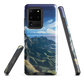 Te Mata Peak designer phone case with Hawke’s Bay cliffs, rolling green hills and dramatic swirling sky