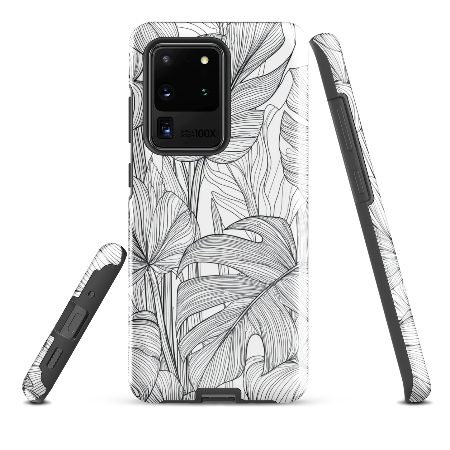 'Tropical Lines' Samsung Galaxy S20 Ultra tough phone case - protective glossy case NZ Australia