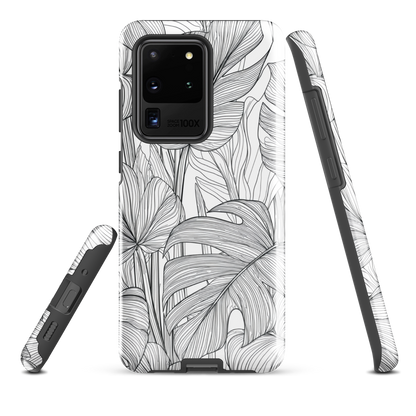 'Tropical Lines' Samsung Galaxy S20 Ultra tough phone case - protective glossy case NZ Australia