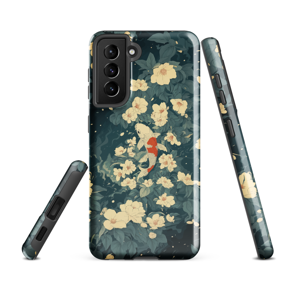 'Koi' Samsung Galaxy S21 FE tough phone case - protective glossy case NZ Australia