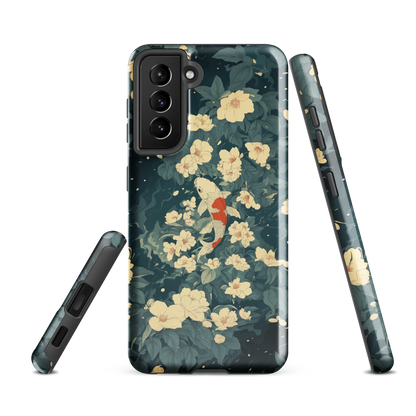 'Koi' Samsung Galaxy S21 FE tough phone case - protective glossy case NZ Australia
