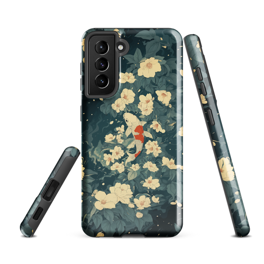 'Koi' Samsung Galaxy S21 FE tough phone case - protective glossy case NZ Australia
