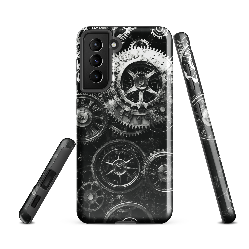 'Clockwork' Samsung Galaxy S21 FE tough phone case - protective glossy case NZ Australia