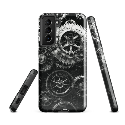 'Clockwork' Samsung Galaxy S21 FE tough phone case - protective glossy case NZ Australia