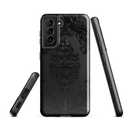 'Obsidian' Samsung Galaxy S21 FE tough phone case - protective glossy case NZ Australia