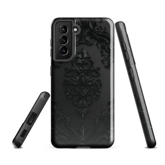 'Obsidian' Samsung Galaxy S21 FE tough phone case - protective glossy case NZ Australia