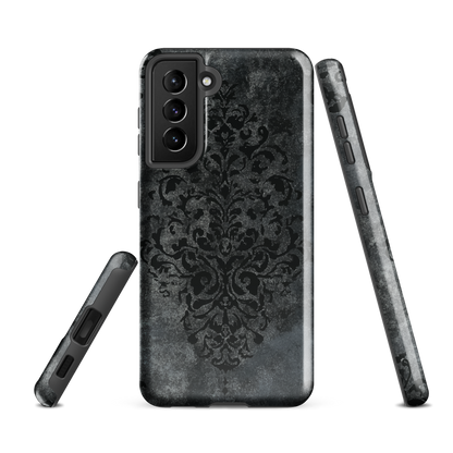 'Damask' Samsung Galaxy S21 FE tough phone case - protective glossy case NZ Australia