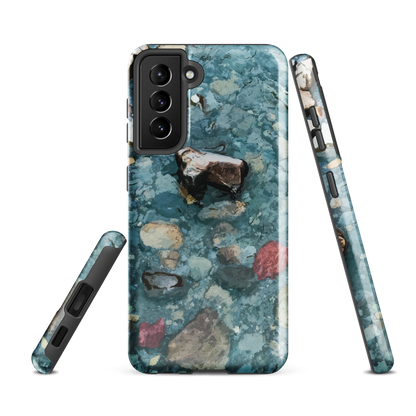 'Washed Away' Samsung Galaxy S21 FE tough phone case - protective glossy case NZ Australia